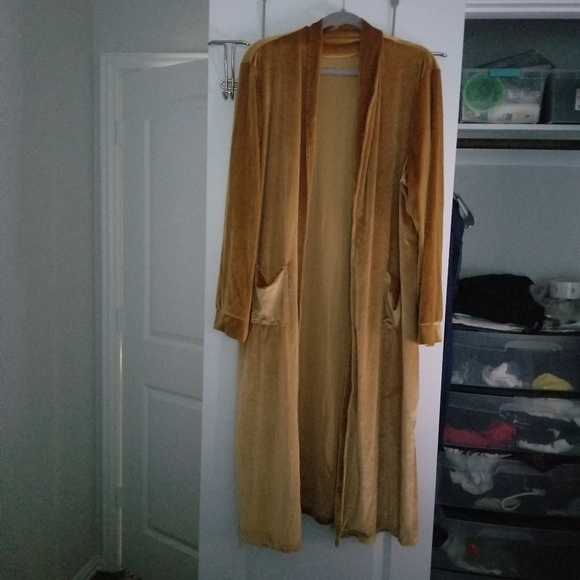 ❌SOLD❌ Beautiful Turmeric/ Mustard Color Velour Jacket - Picture 4 of 8